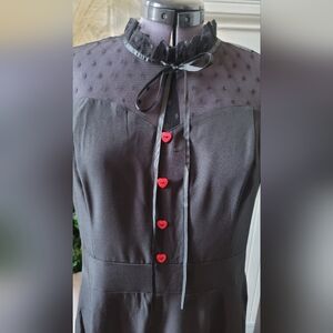 Black & mesh sweetheart dress